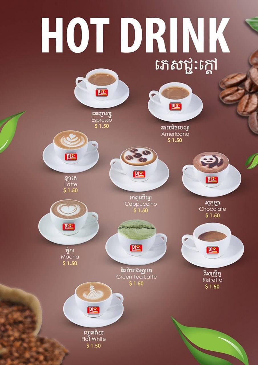Menu Hot Drinks